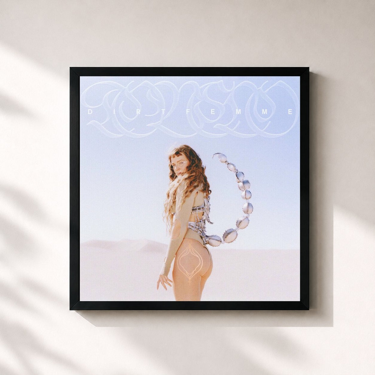 #noir Tableau carré de l'album Dirt Femme de Tove Lo, cadre noir 32x32 cm