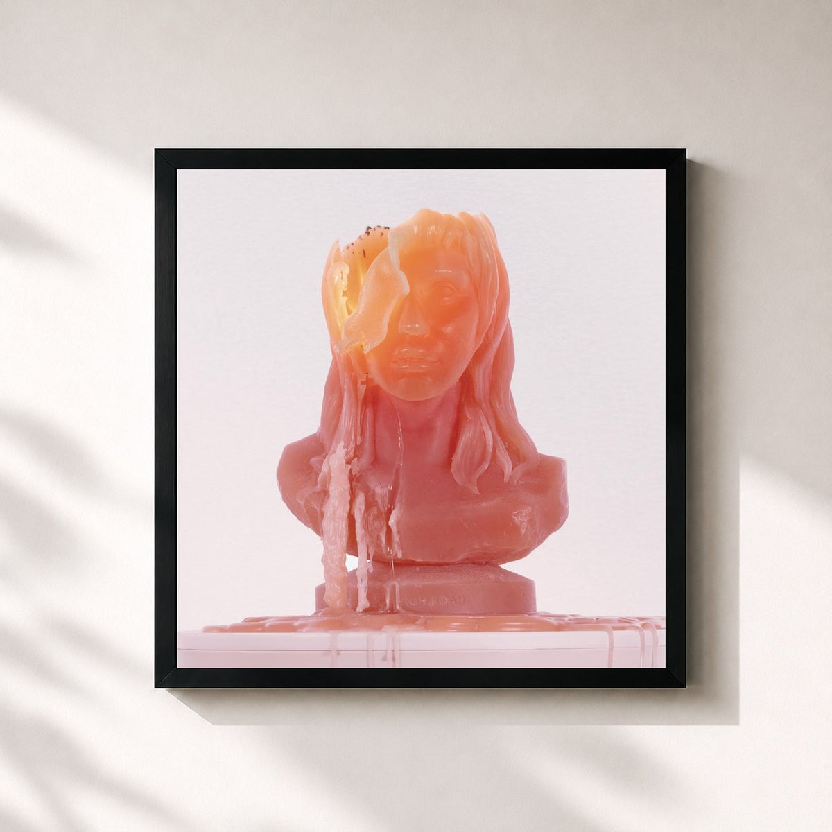 #noir Tableau carré de l'album High Road de Kesha, cadre noir 32x32 cm
