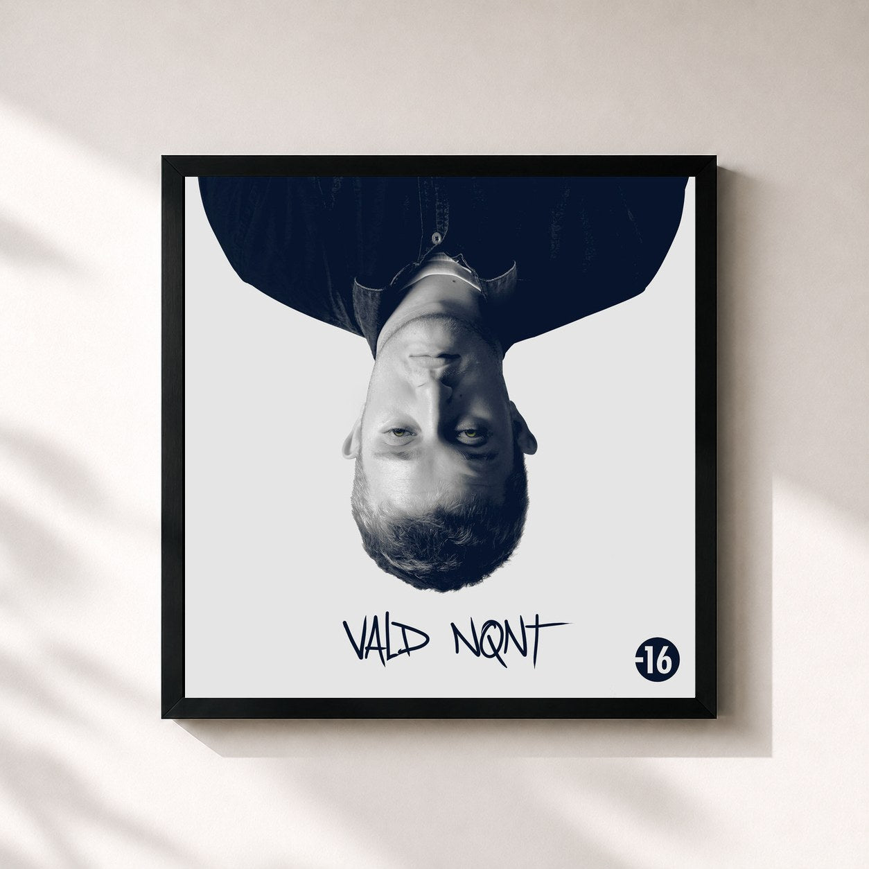 #noir NQNT by Vald as a square framed art print, black 32x32 cm frame