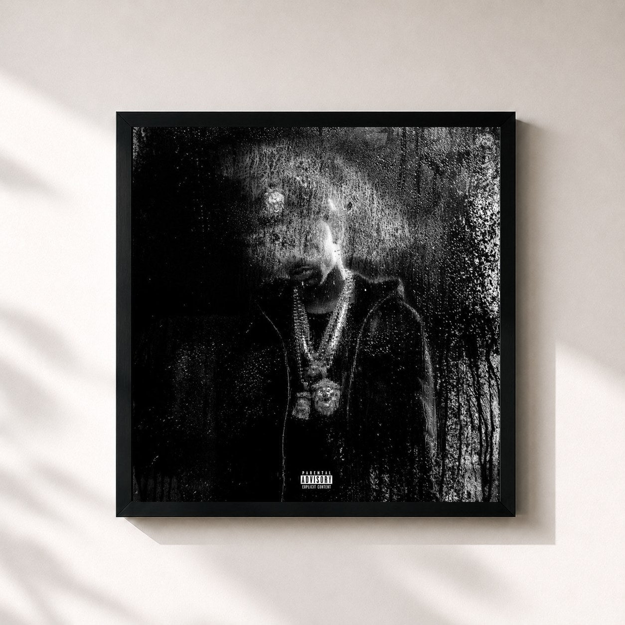 #noir Dark Sky Paradise by Big Sean as a square framed art print, black 32x32 cm frame