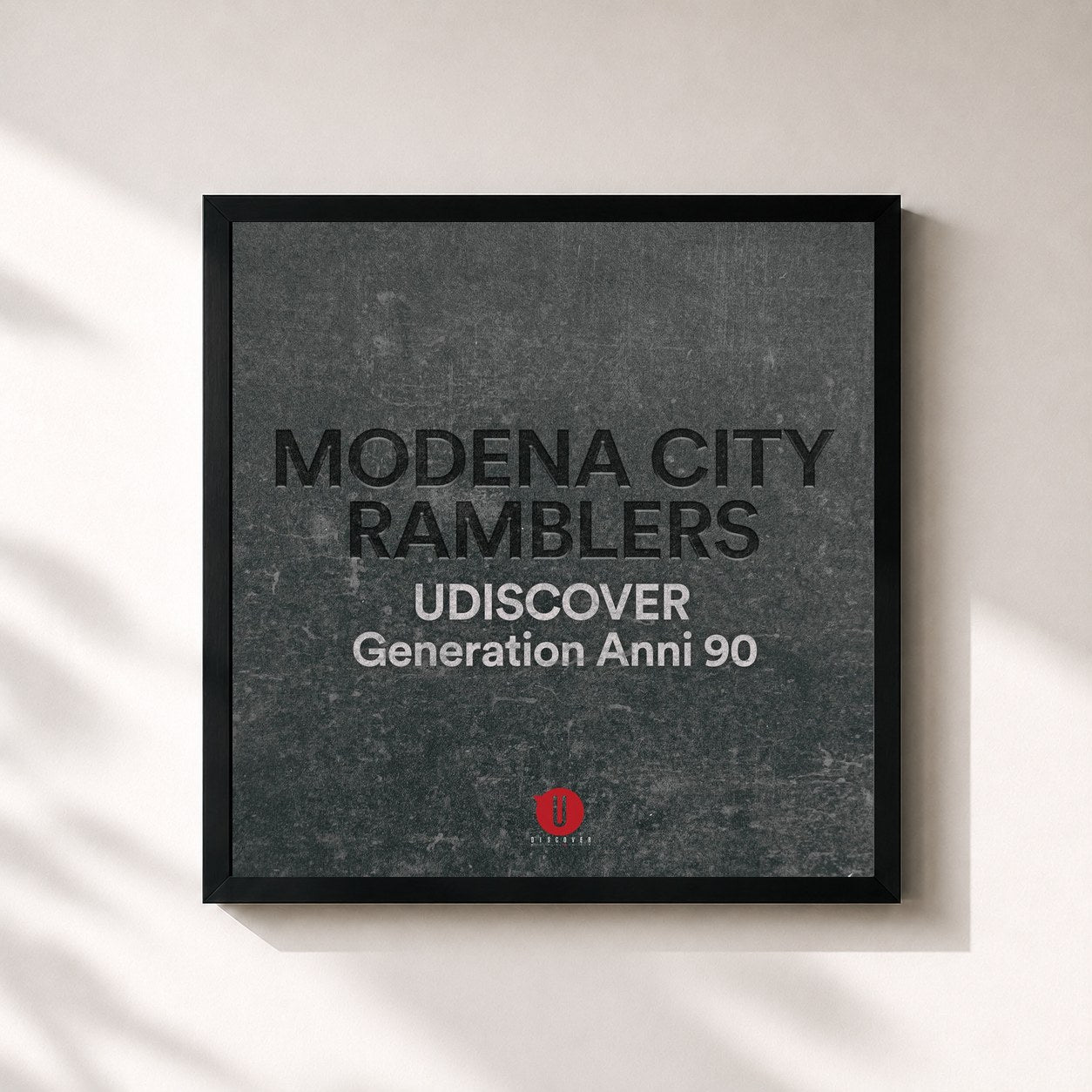 #noir Tableau carré de l'album Modena City Ramblers Generation Anni '90 Udiscover de Modena City Ramblers, cadre noir 32x32 cm