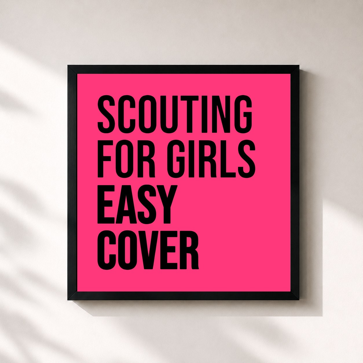 #noir Tableau carré de l'album Easy Cover de Scouting for Girls, cadre noir 32x32 cm