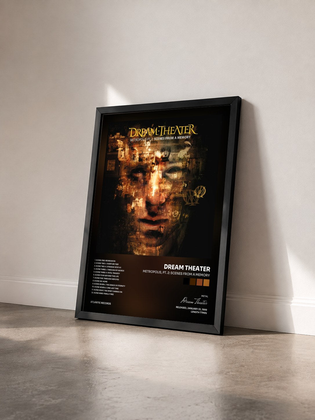 #noir Metropolis, Pt. 2: Scenes from a Memory di Dream Theater in stampa incorniciata vista di tre quarti, cornice nera