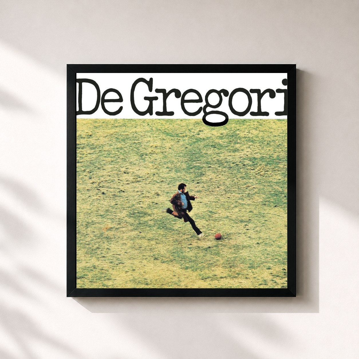 #noir Tableau carré de l'album De Gregori de Francesco De Gregori, cadre noir 32x32 cm