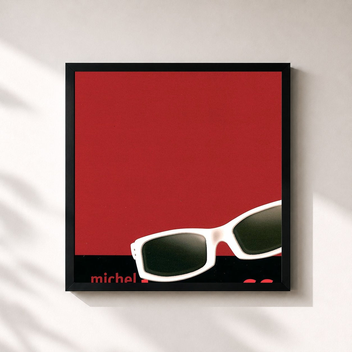 #noir Les Premières Années di Michel Polnareff in stampa quadrata incorniciata, cornice nera 32x32 cm