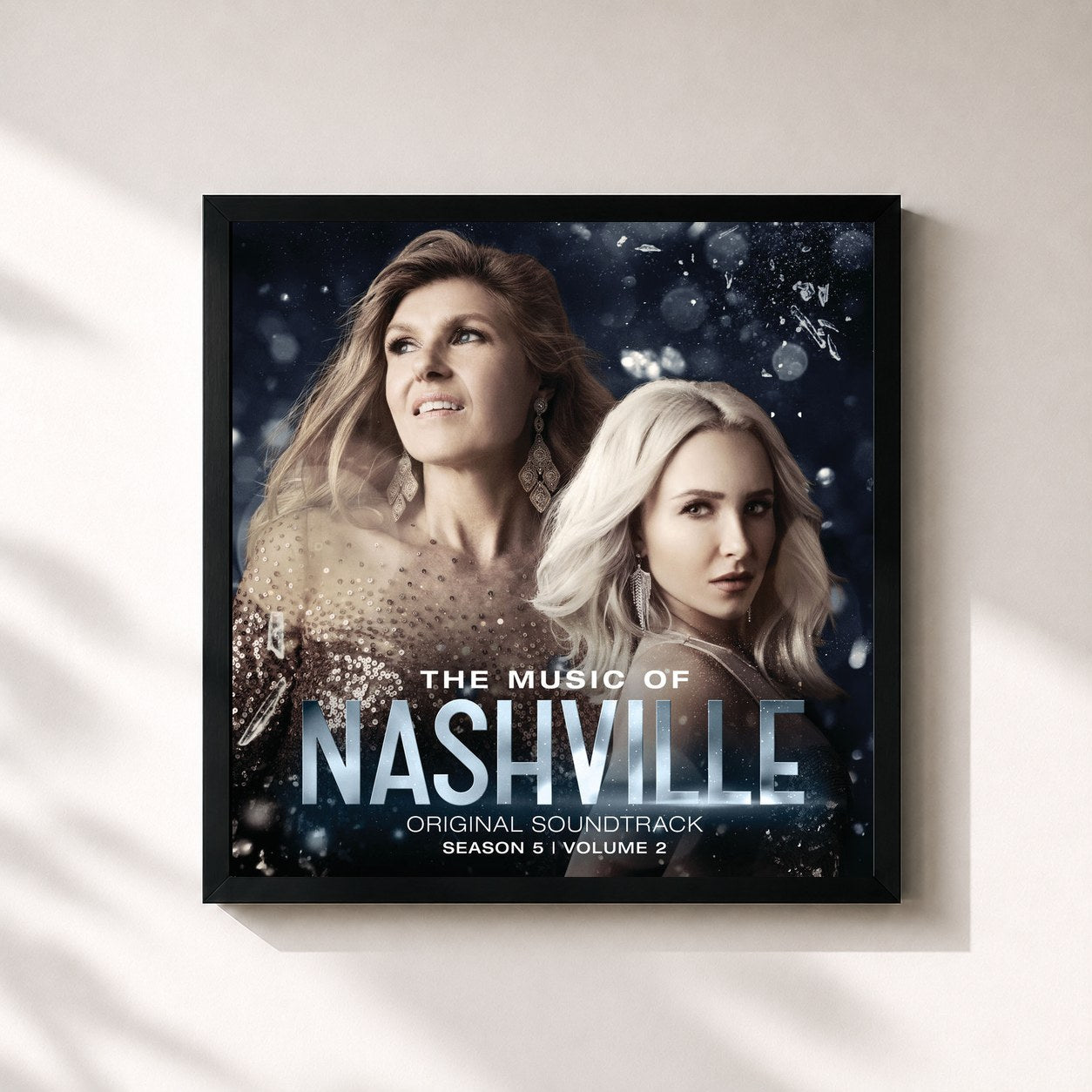 #noir Tableau carré de l'album The Music Of Nashville Original Soundtrack Season 5 Volume 2 de Nashville Cast, cadre noir 32x32 cm