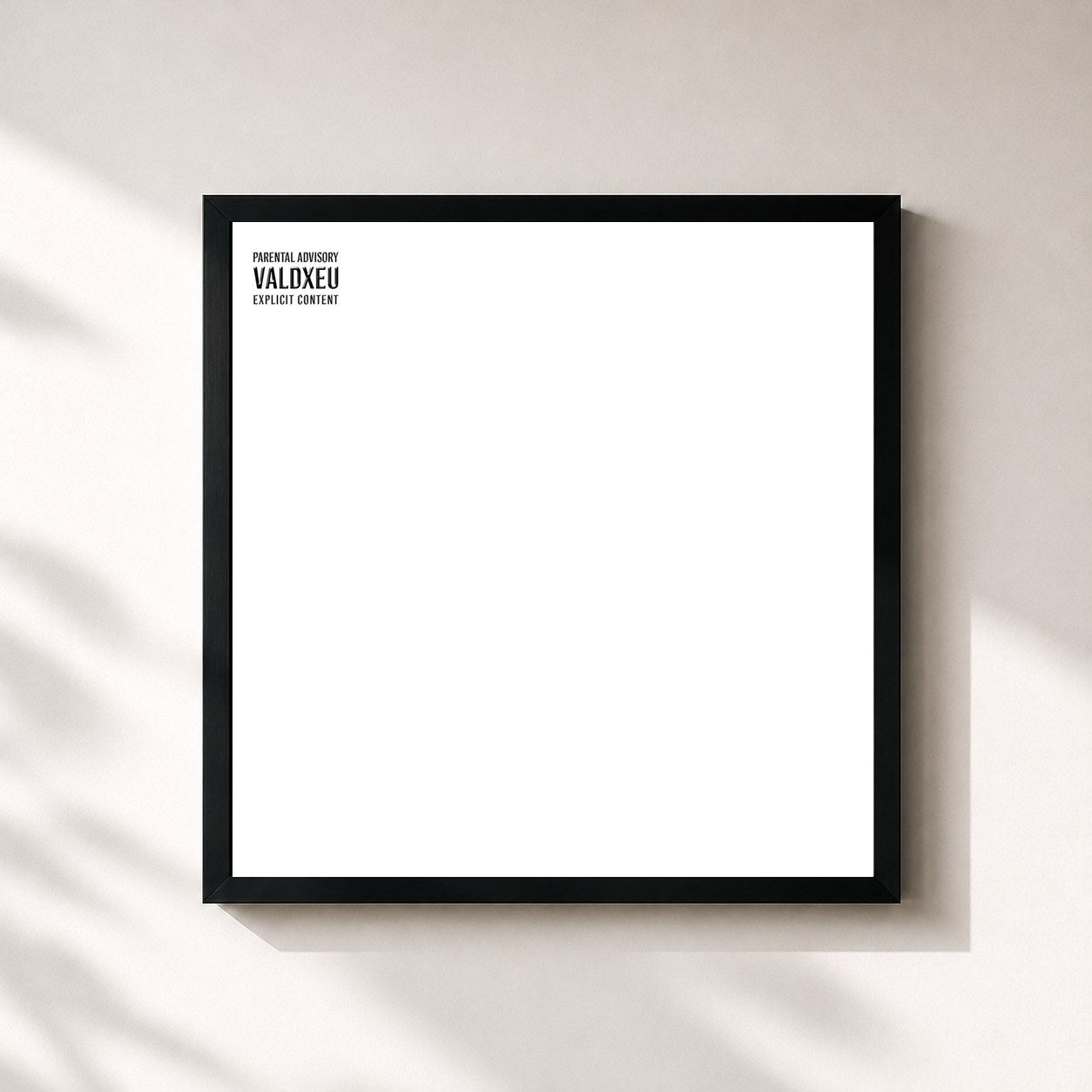 #noir XEU di Vald in stampa quadrata incorniciata, cornice nera 32x32 cm