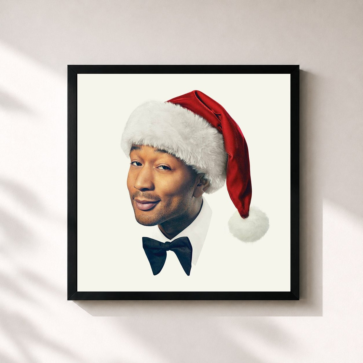 #noir Tableau carré de l'album A Legendary Christmas de John Legend, cadre noir 32x32 cm
