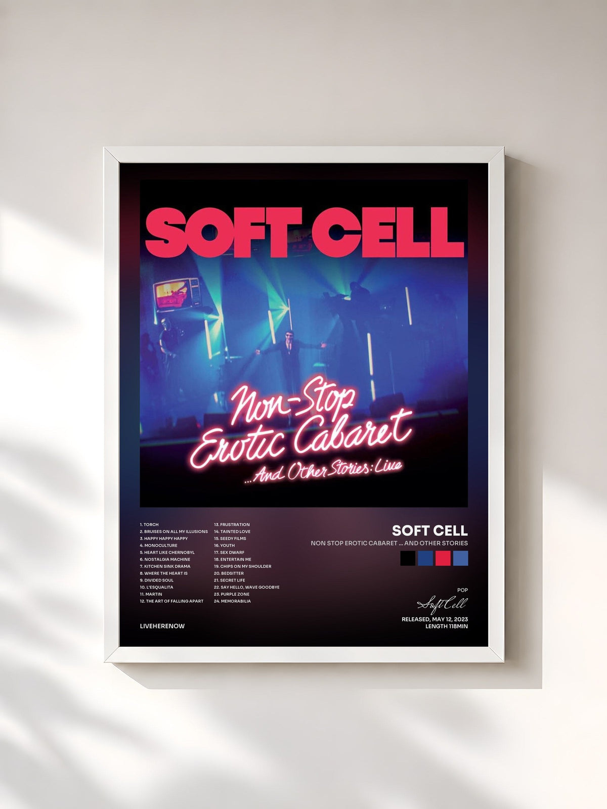 #blanc Non Stop Erotic Cabaret ... And Other Stories von Soft Cell als gerahmter Kunstdruck, weißer Rahmen, gedruckt und gerahmt in Frankreich