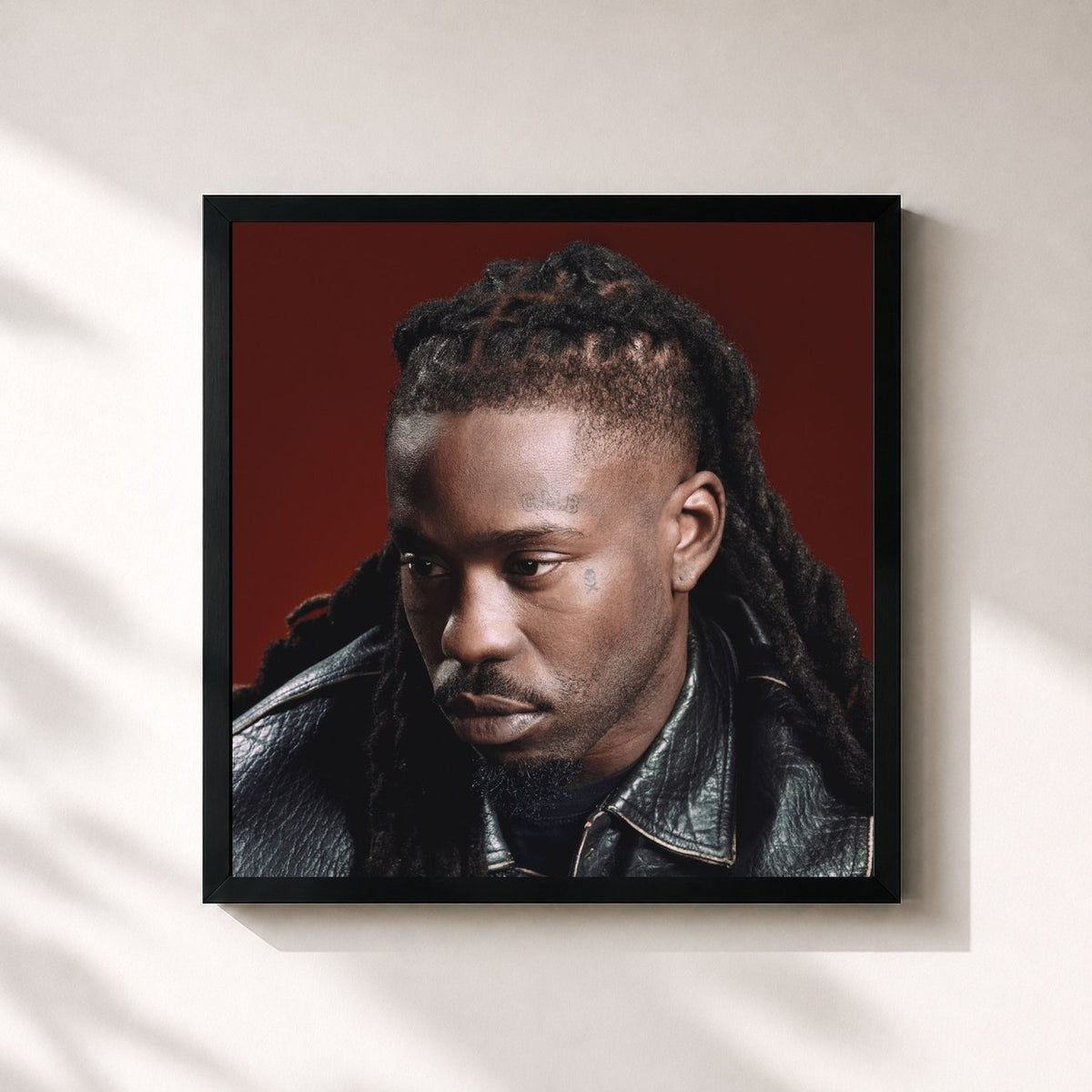 #noir Tableau carré de l'album Pretty Girls Love Jok'air de Jok'air, cadre noir 32x32 cm