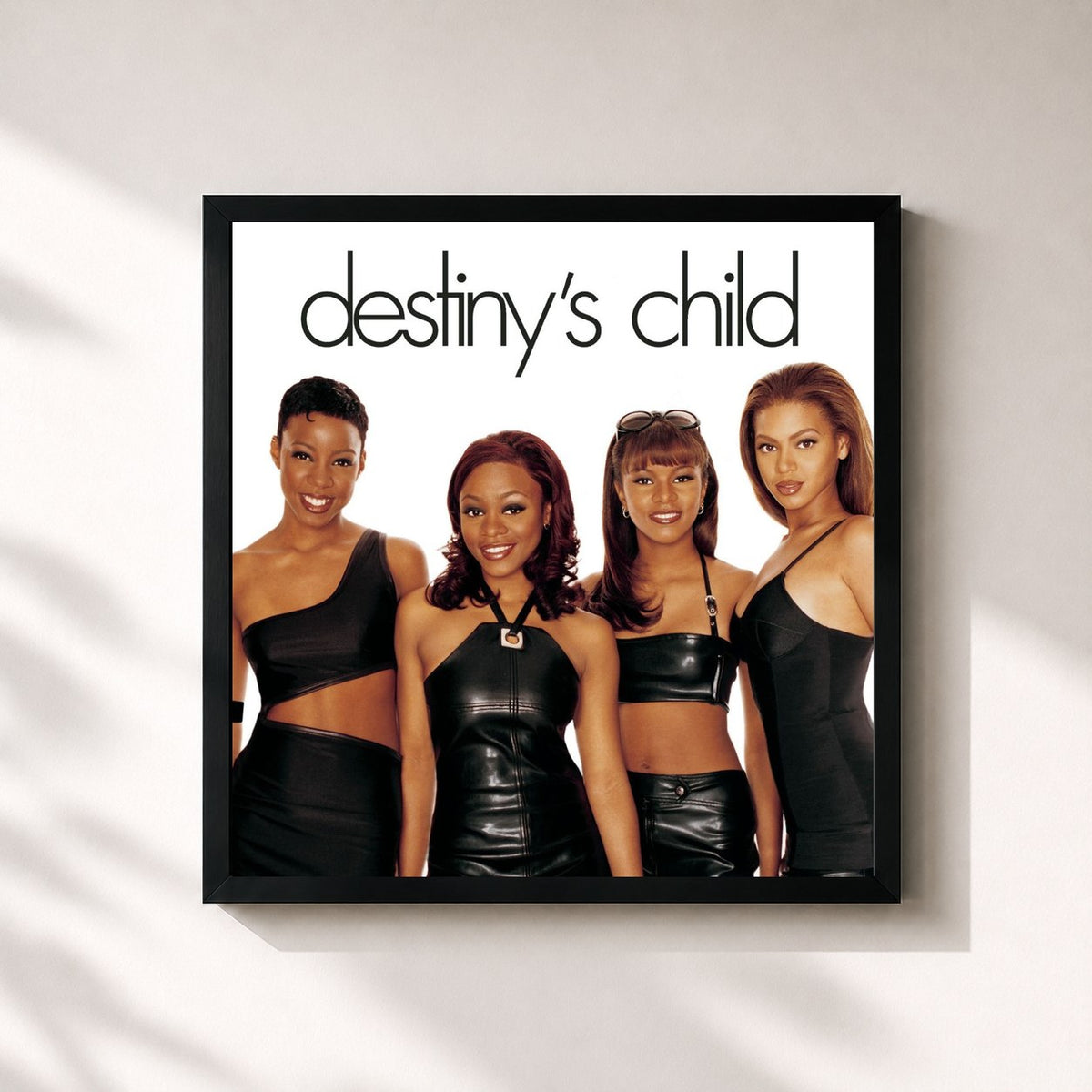#noir Destiny's Child di Destiny's Child in stampa quadrata incorniciata, cornice nera 32x32 cm