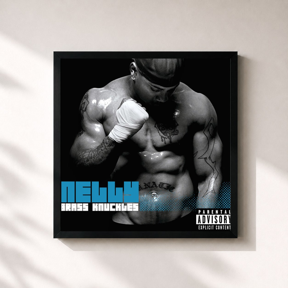 #noir Brass Knuckles (UK iTunes Exclusive Edition) di Nelly in stampa quadrata incorniciata, cornice nera 32x32 cm
