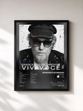 #noir Tableau de l'album Vivavoce de Francesco De Gregori, cadre noir, imprimé et encadré en France