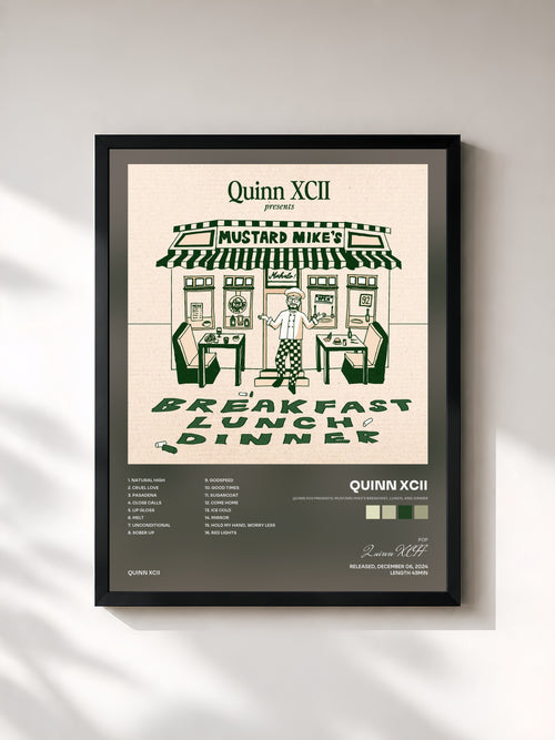 Quinn XCII · Quinn XCII Presents: Mustard Mike's Breakfast, Lunch, and Dinner — Affiche encadrée