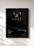 #noir Tableau de l'album Gravity de Against The Current, cadre noir, imprimé et encadré en France