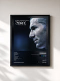 #noir Zidane, a 21st Century Portrait, an Original Soundtrack by Mogwai di Mogwai in stampa incorniciata, cornice nera, stampata e incorniciata in Francia