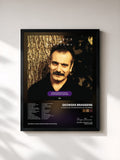 #noir Tableau de l'album Chante Les Chansons De Sa Jeunesse de Georges Brassens, cadre noir, imprimé et encadré en France