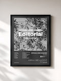 #noir Tableau de l'album Editorial (Instrumental) de OFFICIAL HIGE DANDISM, cadre noir, imprimé et encadré en France
