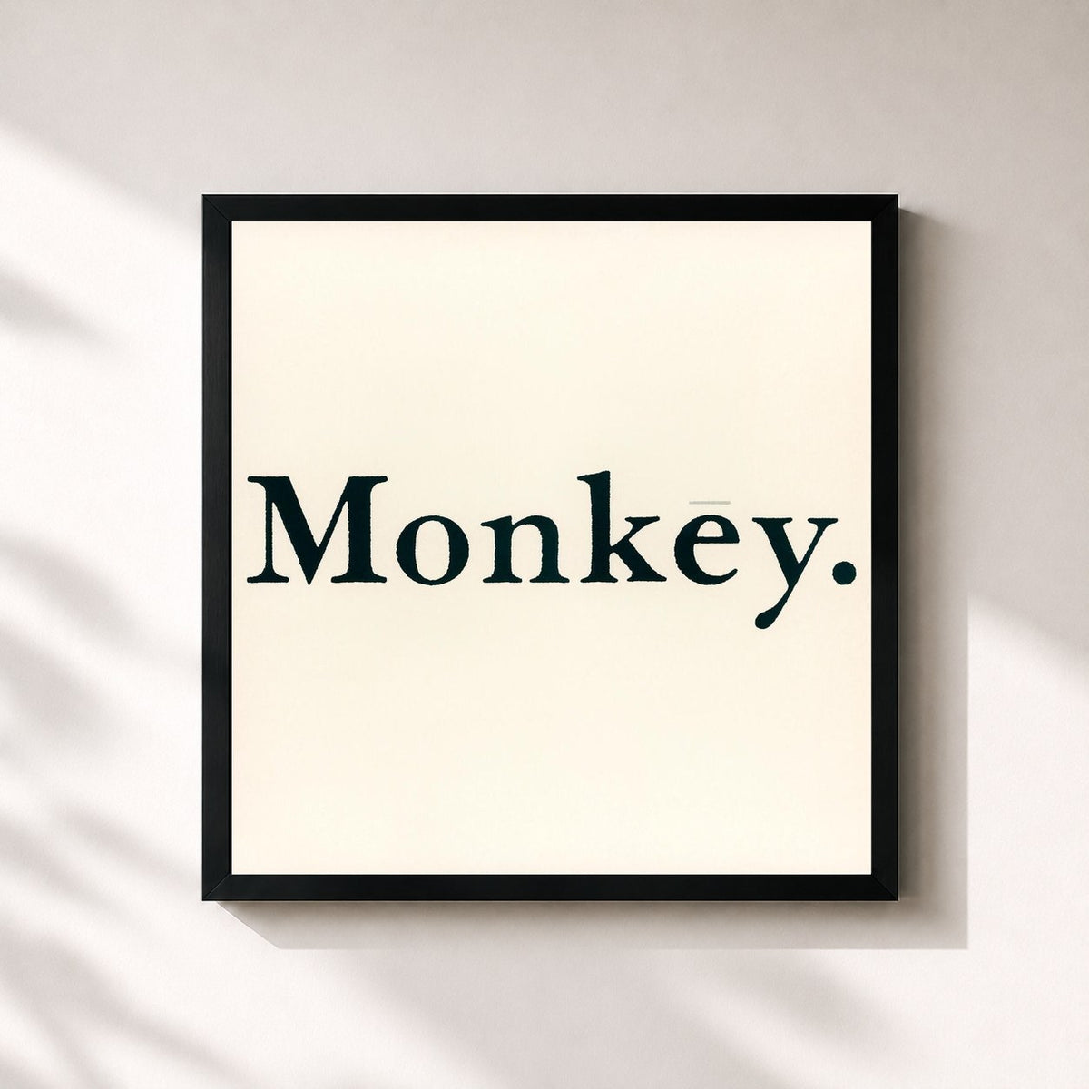 #noir Tableau carré de l'album Monkey de George Michael, cadre noir 32x32 cm