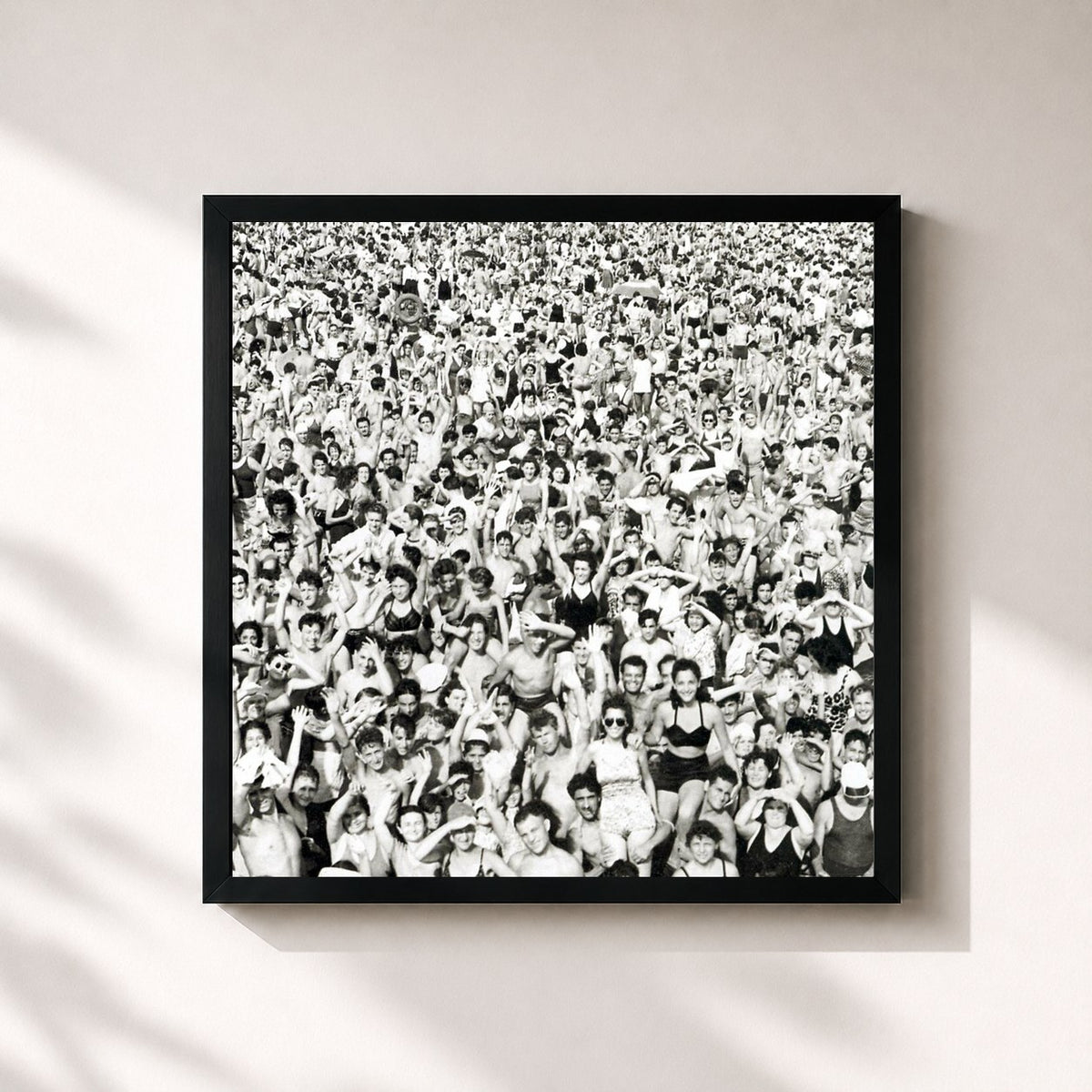 #noir Tableau carré de l'album Listen Without Prejudice Vol. 1 (Remastered) de George Michael, cadre noir 32x32 cm