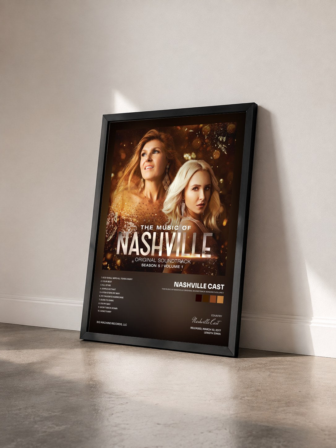 #noir Tableau de l'album The Music Of Nashville Original Soundtrack Season 5 Volume 1 de Nashville Cast vu de trois quarts, cadre noir