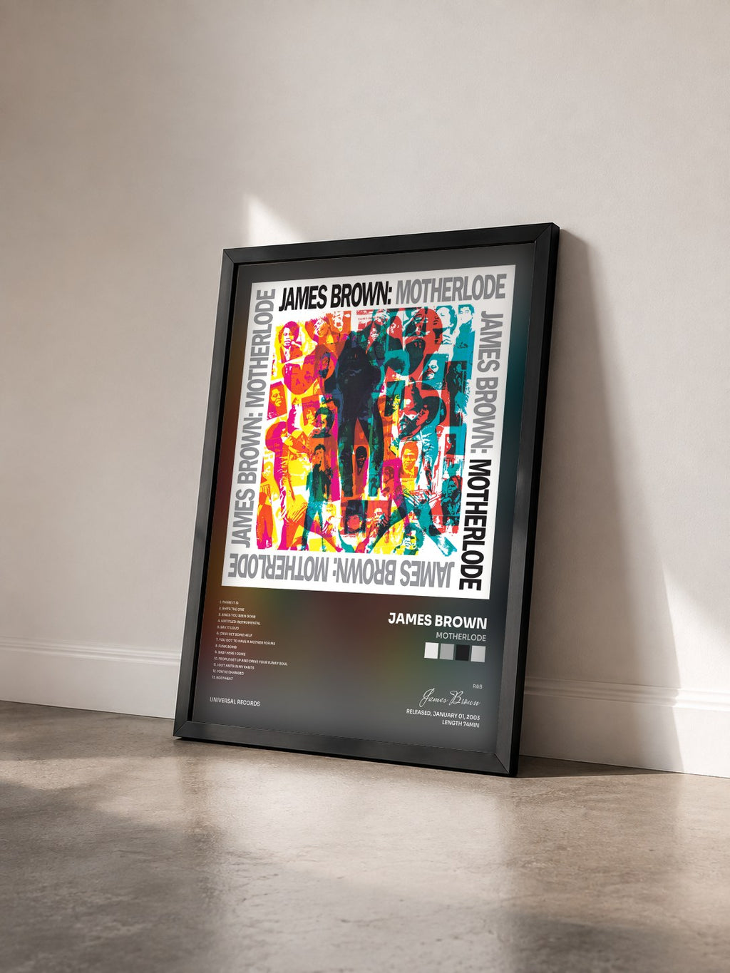 #noir Motherlode by James Brown as a framed art print seen at an angle, black frame