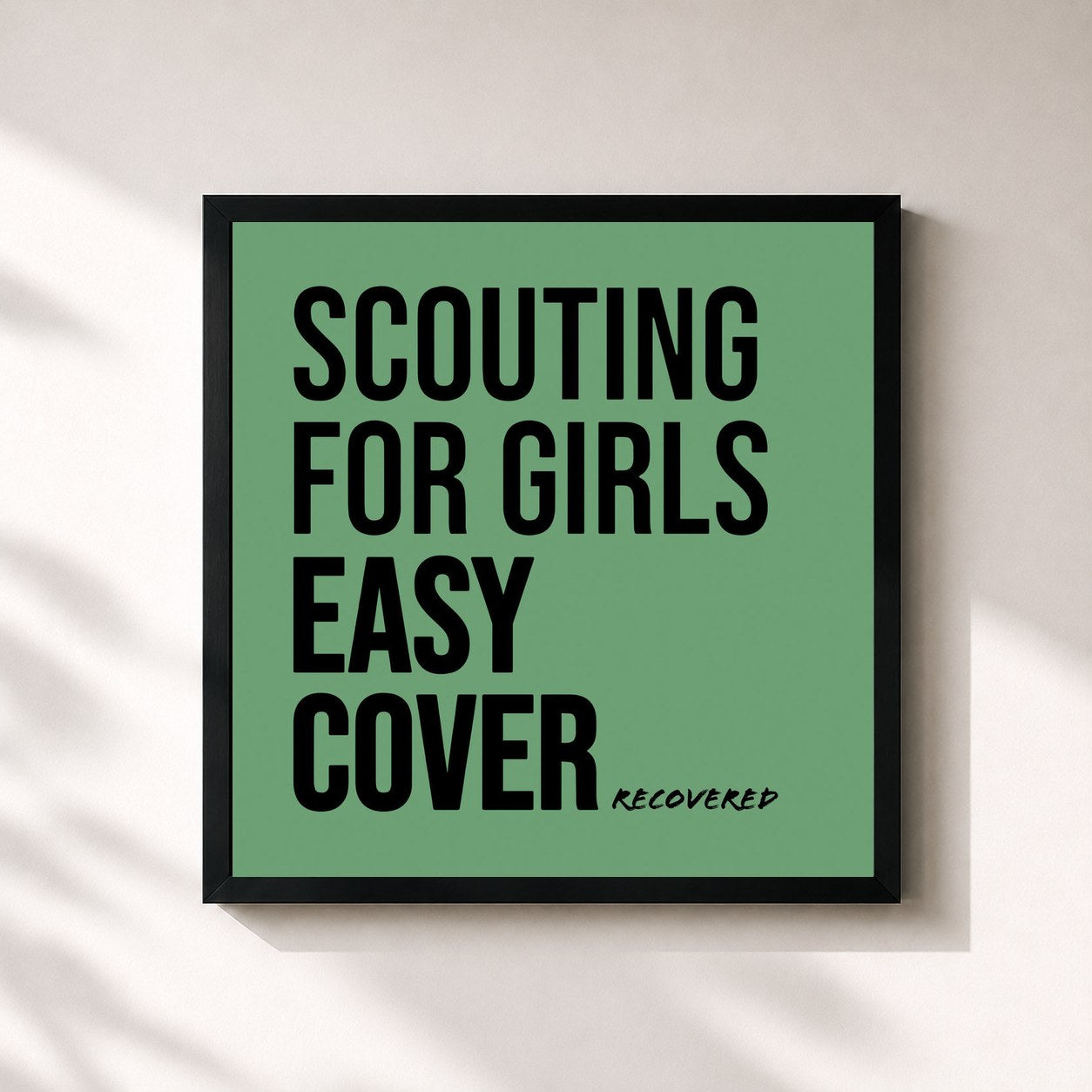 #noir Tableau carré de l'album Easy Cover ReCoVeReD de Scouting for Girls, cadre noir 32x32 cm