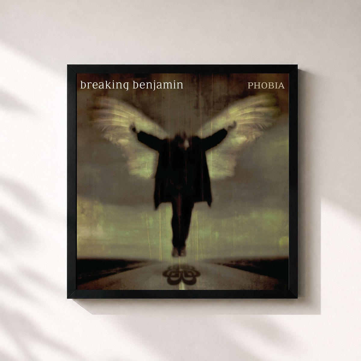 #noir Phobia (Clean Version) by Breaking Benjamin as a square framed art print, black 32x32 cm frame