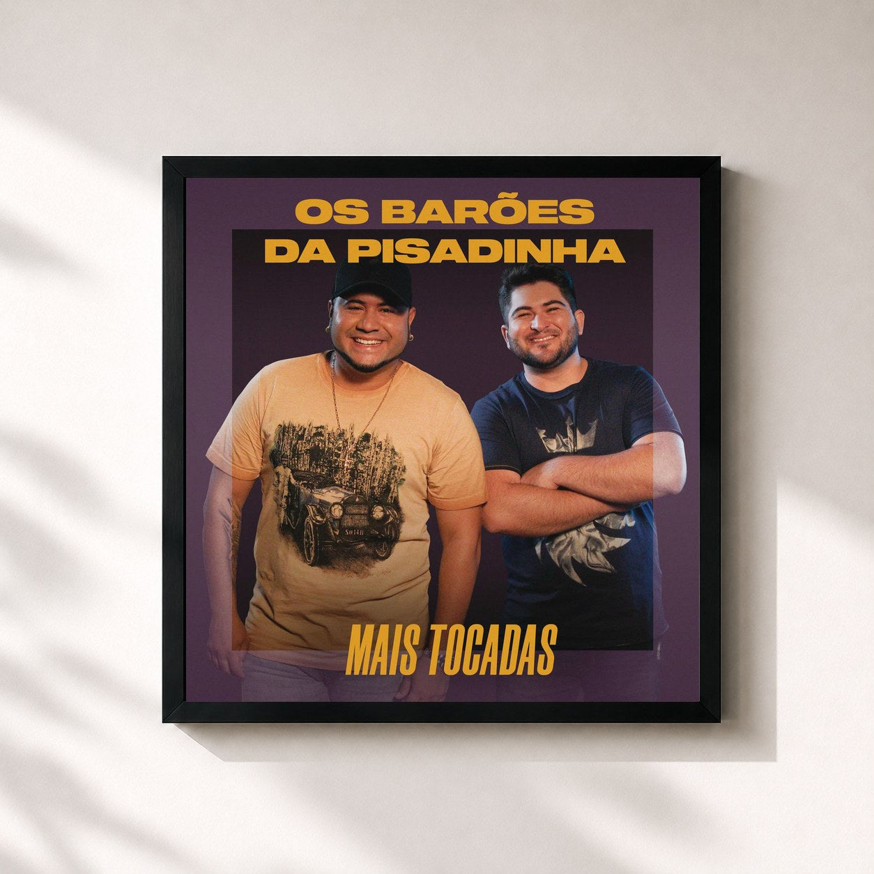 #noir Tableau carré de l'album Os Barões da Pisadinha Mais Tocadas de Os Barões Da Pisadinha, cadre noir 32x32 cm