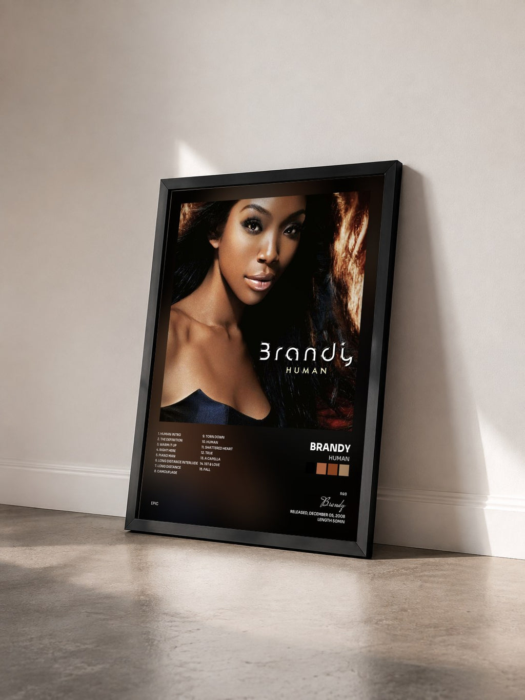 #noir Human by Brandy as a framed art print seen at an angle, black frame