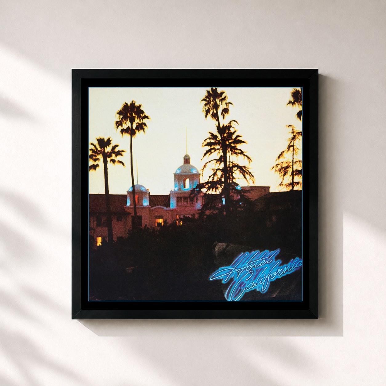 #noir Hotel California (40th Anniversary Expanded Edition) by Eagles as a square framed art print, black 32x32 cm frame