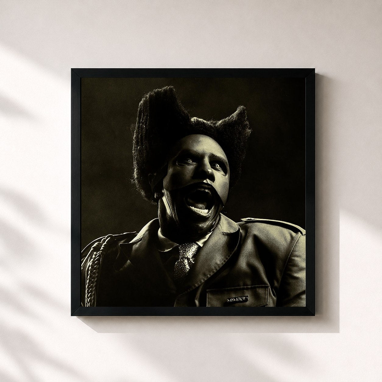 #noir CHROMAKOPIA + de Tyler, The Creator en lámina cuadrada enmarcada, marco negro de 32x32 cm