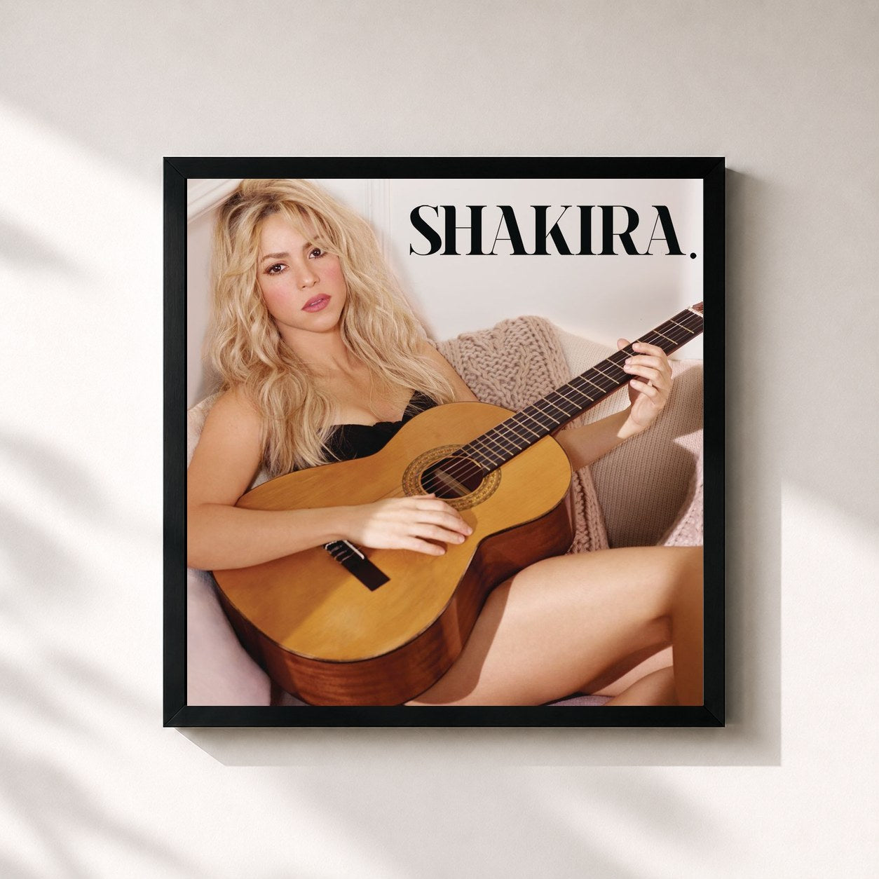 #noir Shakira. (Expanded Edition) (Spanish Version) by Shakira as a square framed art print, black 32x32 cm frame