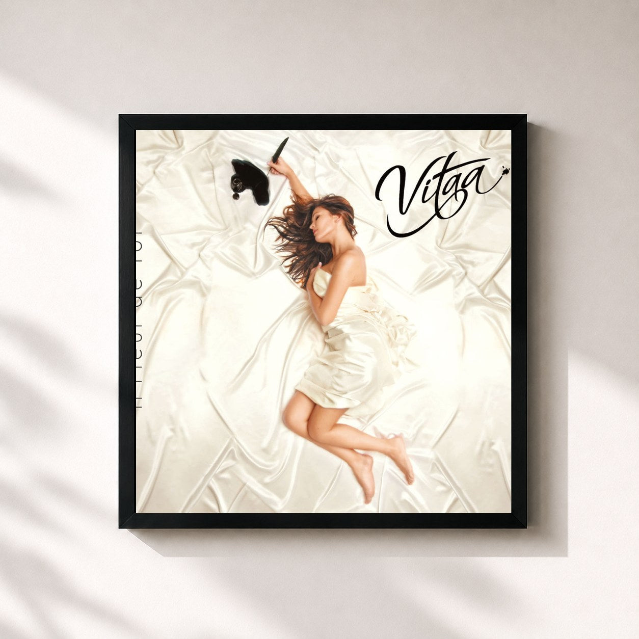 #noir A Fleur De Toi by Vitaa as a square framed art print, black 32x32 cm frame