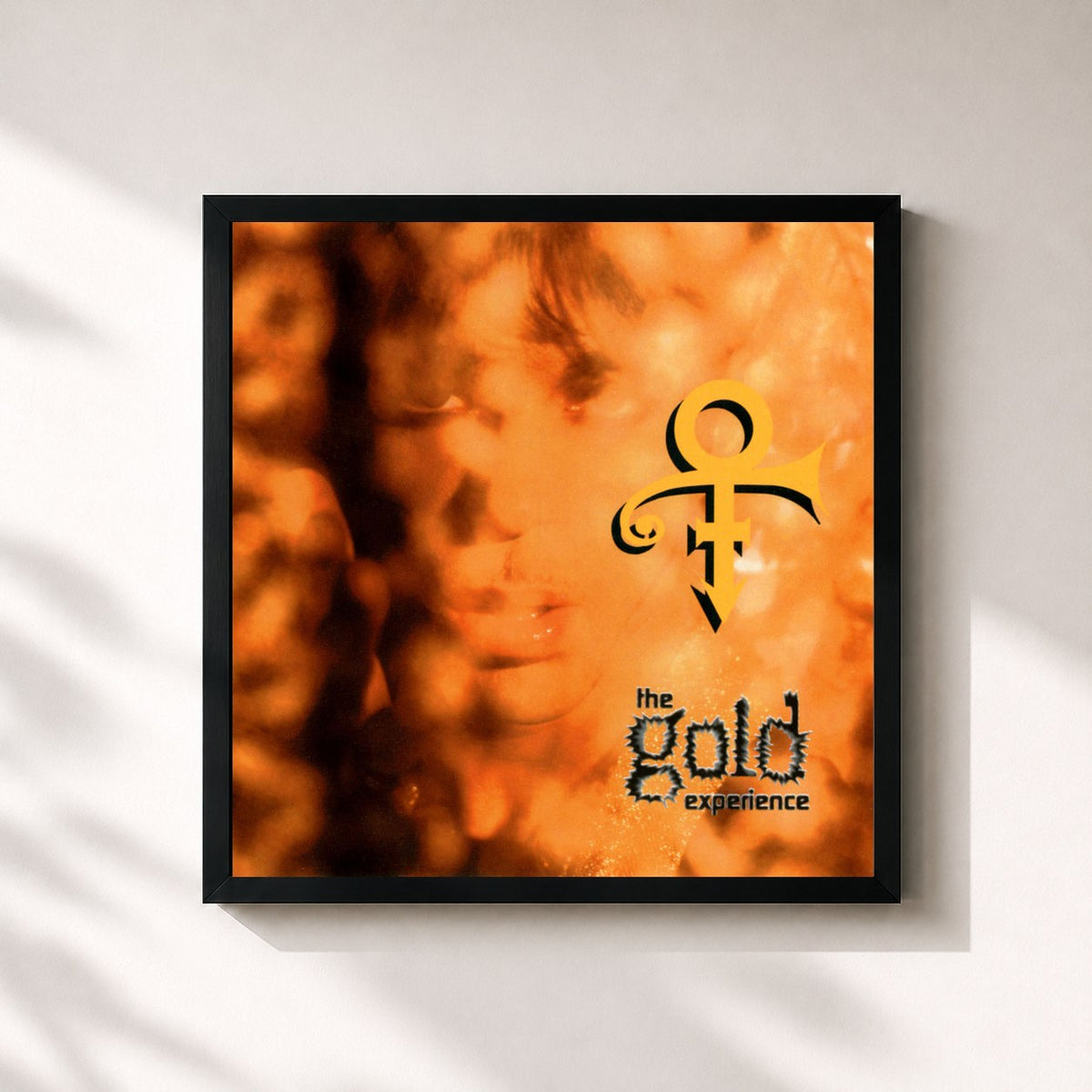 #noir Tableau carré de l'album The Gold Experience de Prince, cadre noir 32x32 cm