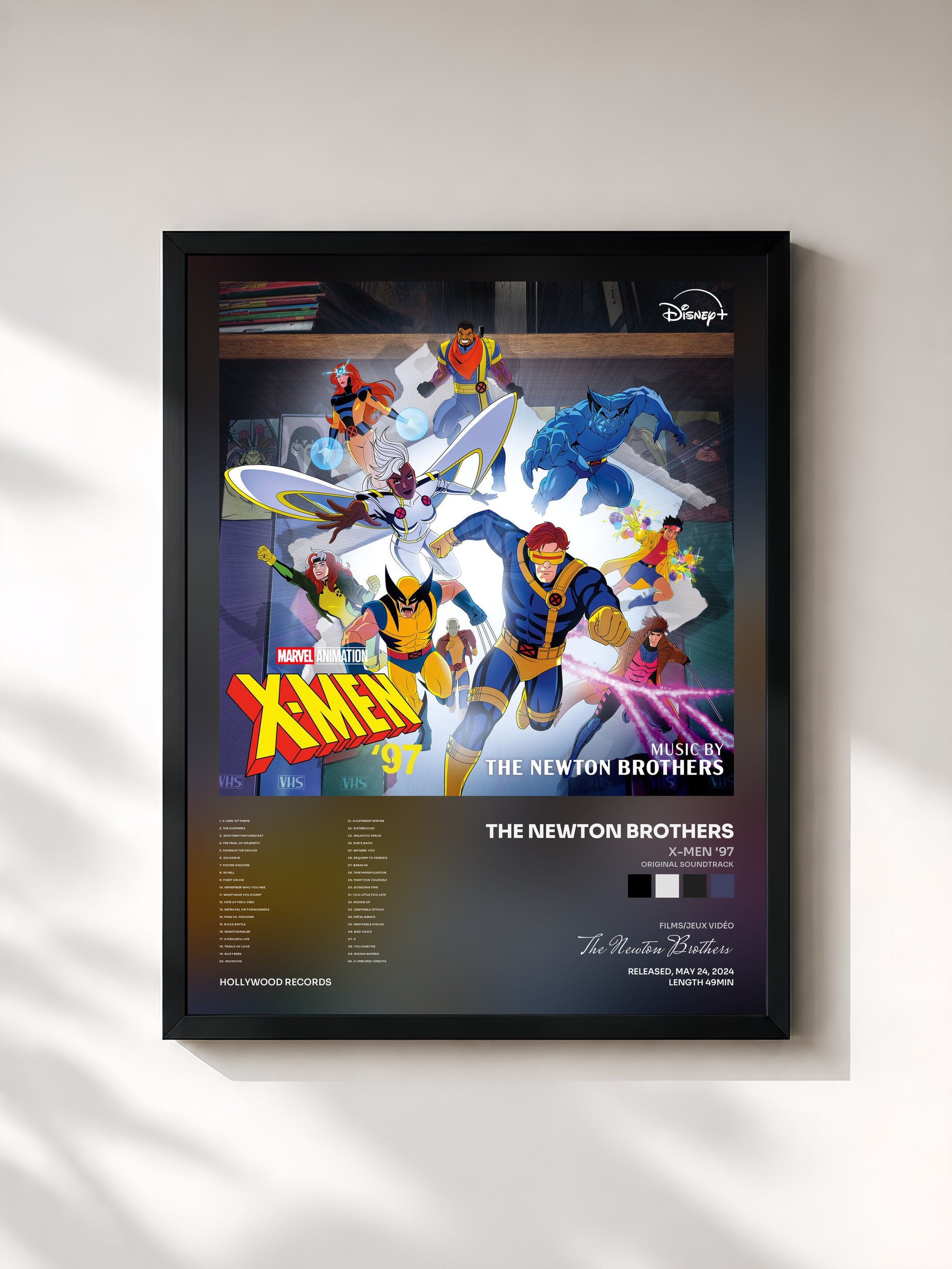 #noir Tableau de l'album X-Men '97 (Original Soundtrack) de The Newton Brothers, cadre noir, imprimé et encadré en France