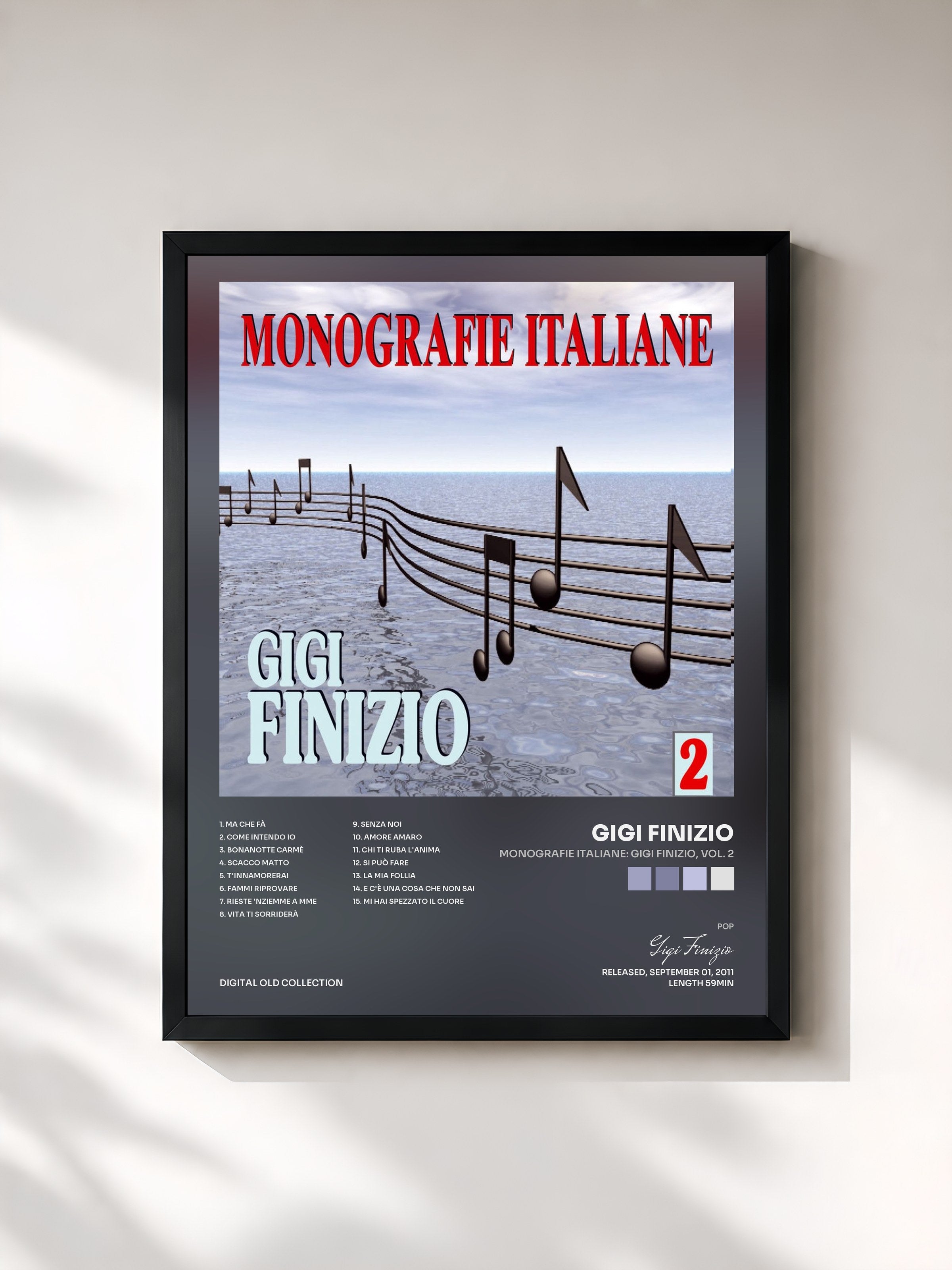 #noir Tableau de l'album Monografie italiane: Gigi Finizio, Vol. 2 de Gigi Finizio, cadre noir, imprimé et encadré en France