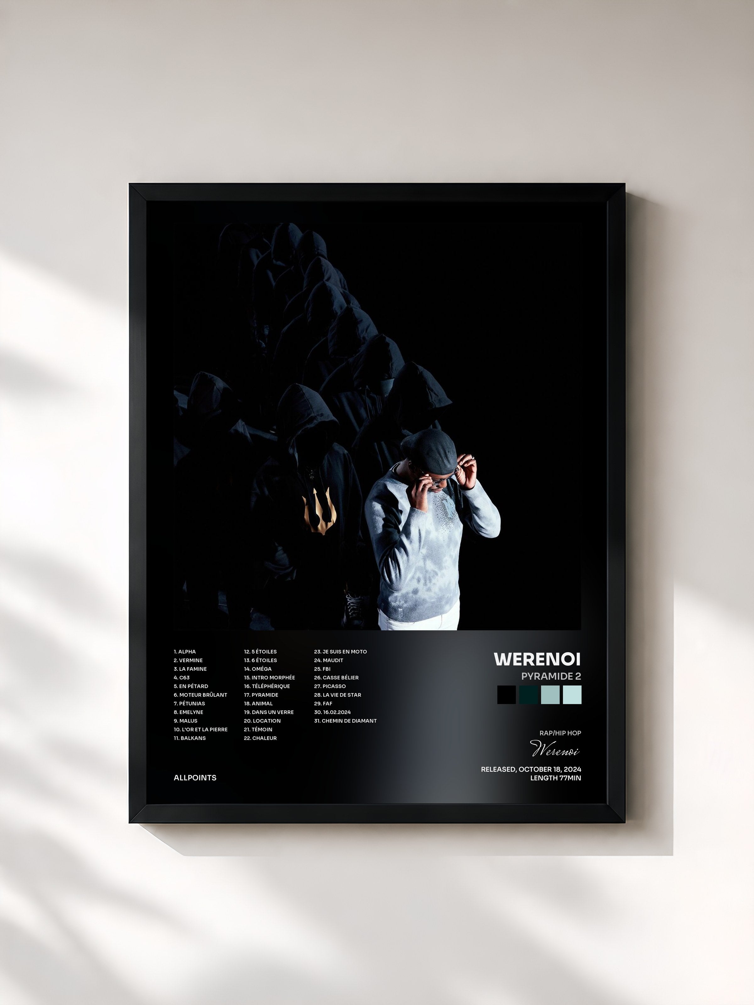 #noir Pyramide 2 by Werenoi as a framed art print, black frame, printed and framed in France