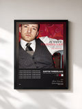 #noir What Goes Around... Comes Around The Remixes von Justin Timberlake als gerahmter Kunstdruck, schwarzer Rahmen, gedruckt und gerahmt in Frankreich