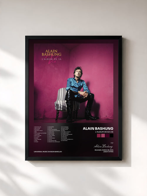 Alain Bashung · L'album de sa vie — Affiche encadrée