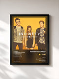 #noir Tableau de l'album Infinity de Against The Current, cadre noir, imprimé et encadré en France