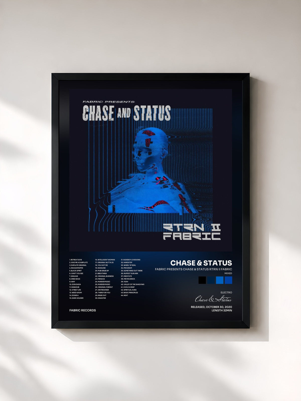#noir fabric presents Chase & Status RTRN II FABRIC (Mixed) di Chase & Status in stampa incorniciata, cornice nera, stampata e incorniciata in Francia