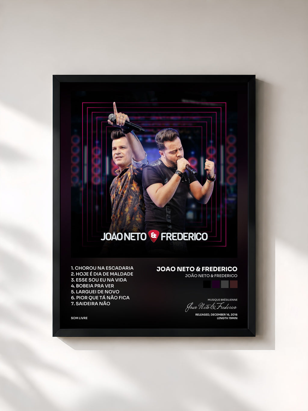 #noir Tableau de l'album João Neto & Frederico de Joao Neto & Frederico, cadre noir, imprimé et encadré en France