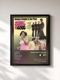 #noir Tableau de l'album Silk N' Soul de Gladys Knight & The Pips, cadre noir, imprimé et encadré en France