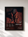 #noir Tableau de l'album LOVE LASTS FOREVER: PRESENTED BY BLAKAMERIKA de Destroy Lonely, cadre noir, imprimé et encadré en France