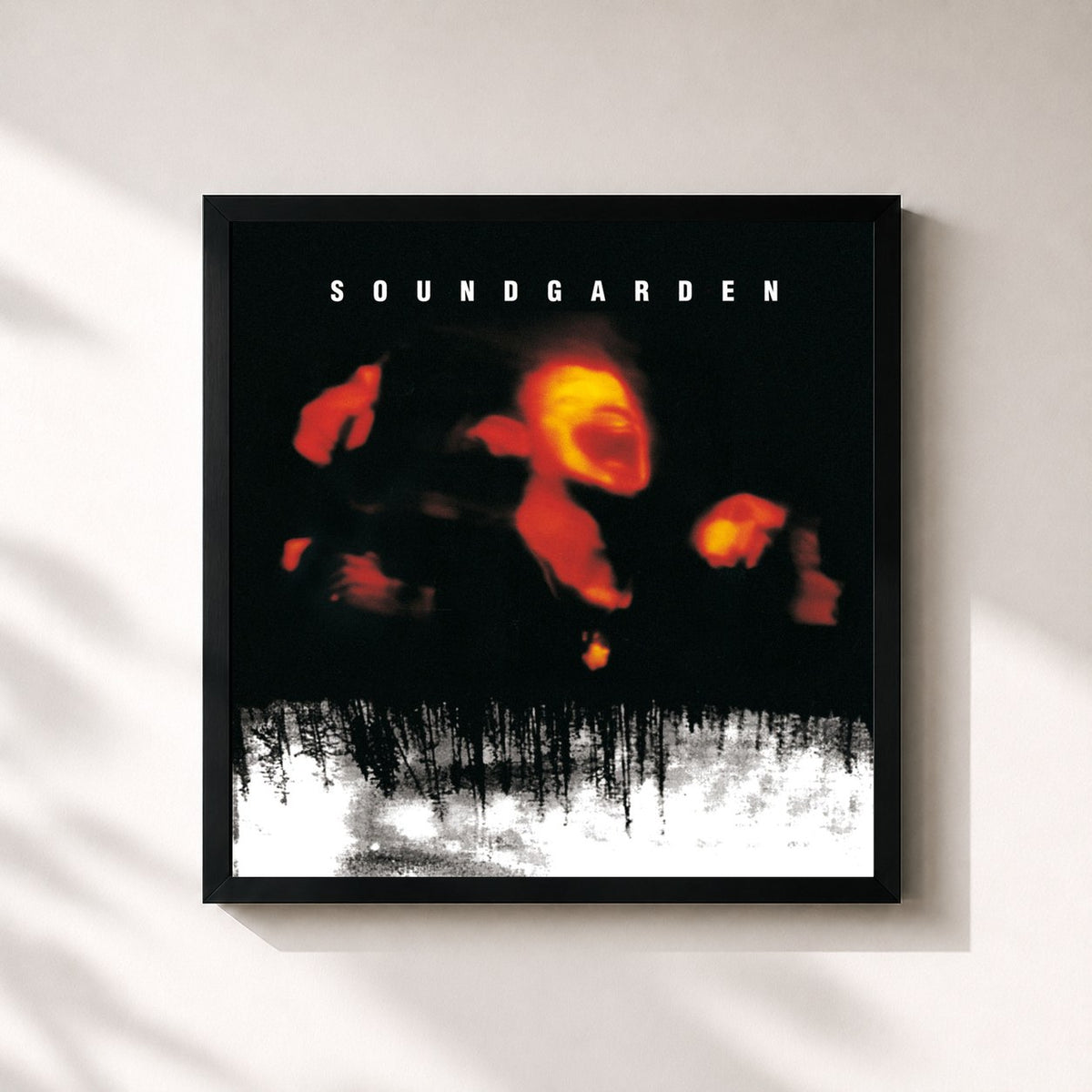 #noir Superunknown (20th Anniversary) di Soundgarden in stampa quadrata incorniciata, cornice nera 32x32 cm