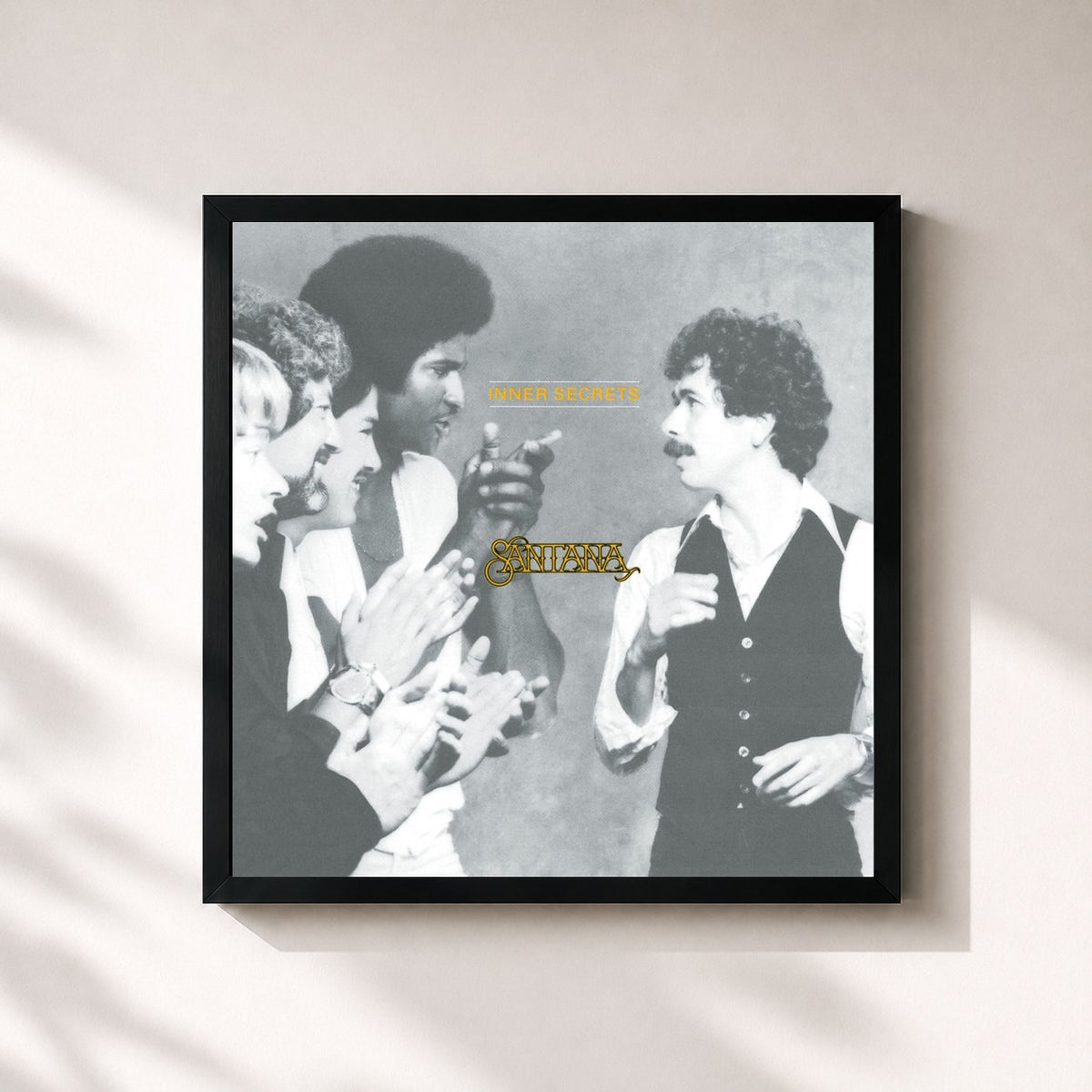 #noir Inner Secrets by Santana as a square framed art print, black 32x32 cm frame