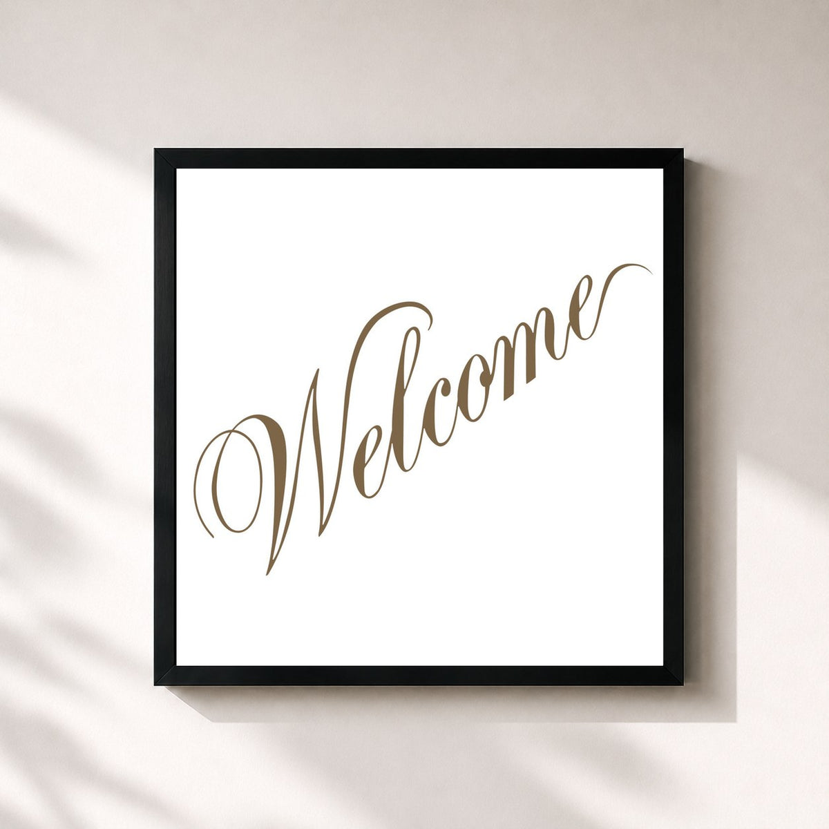 #noir Welcome by Santana as a square framed art print, black 32x32 cm frame