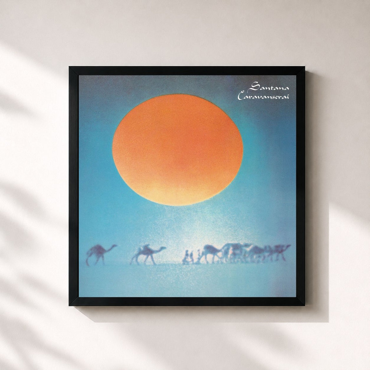 #noir Caravanserai by Santana as a square framed art print, black 32x32 cm frame