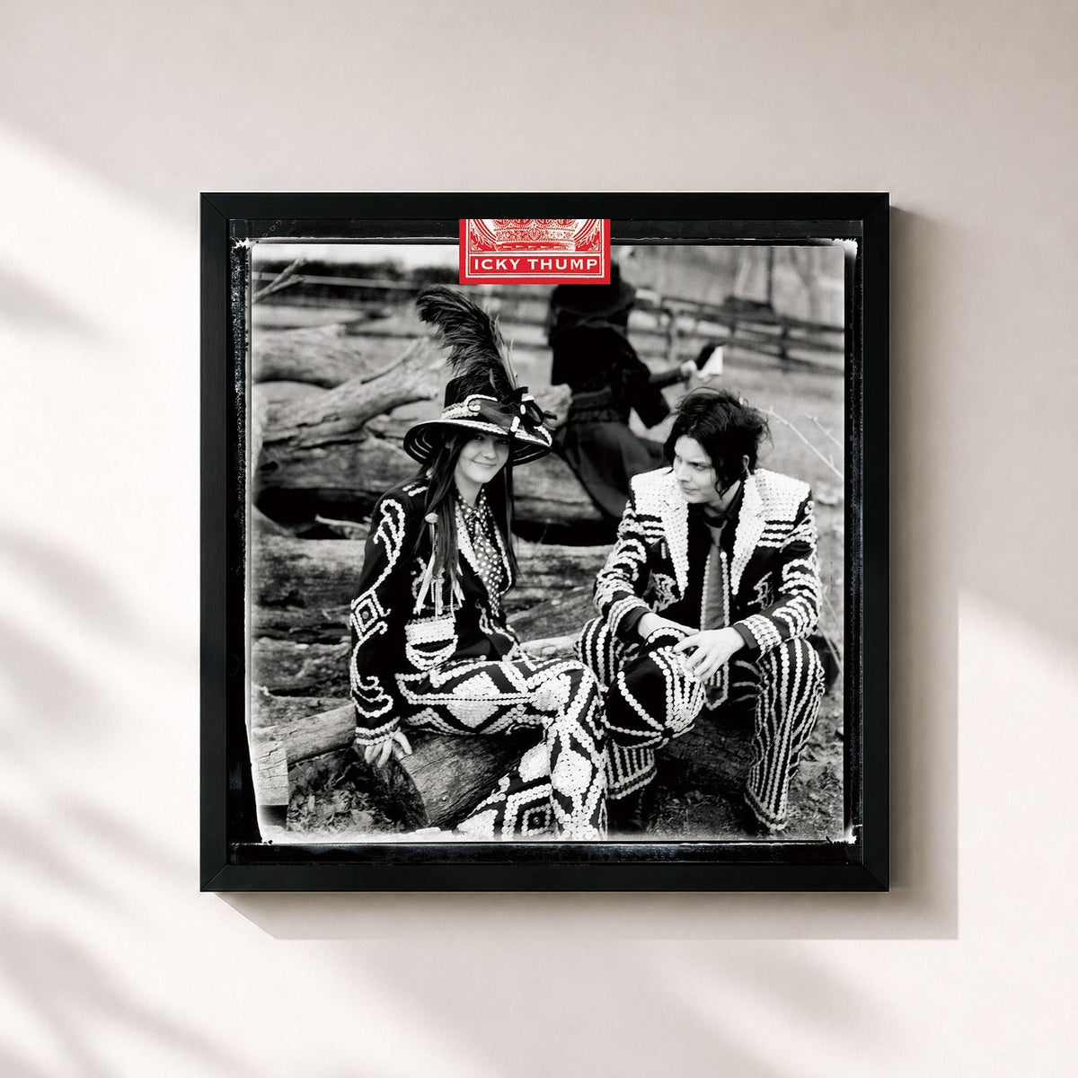 #noir Icky Thump by The White Stripes as a square framed art print, black 32x32 cm frame